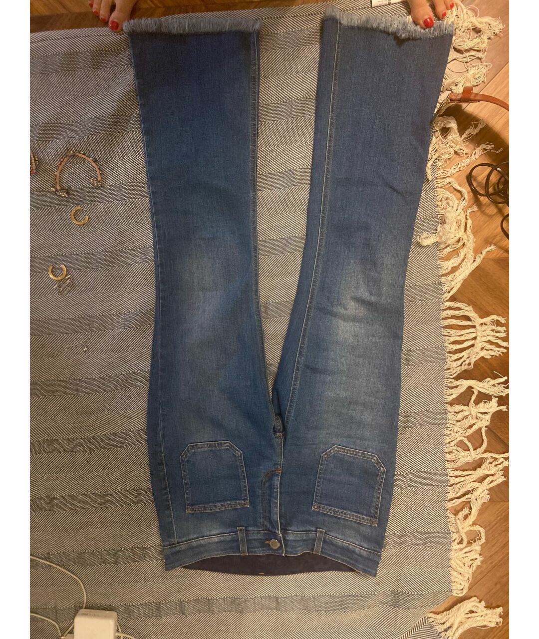 STELLA MCCARTNEY Синие хлопковые джинсы клеш, фото 7