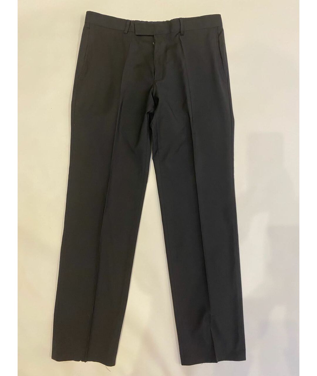 HUGO BOSS Темно-синие шерстяные классические брюки, фото 8