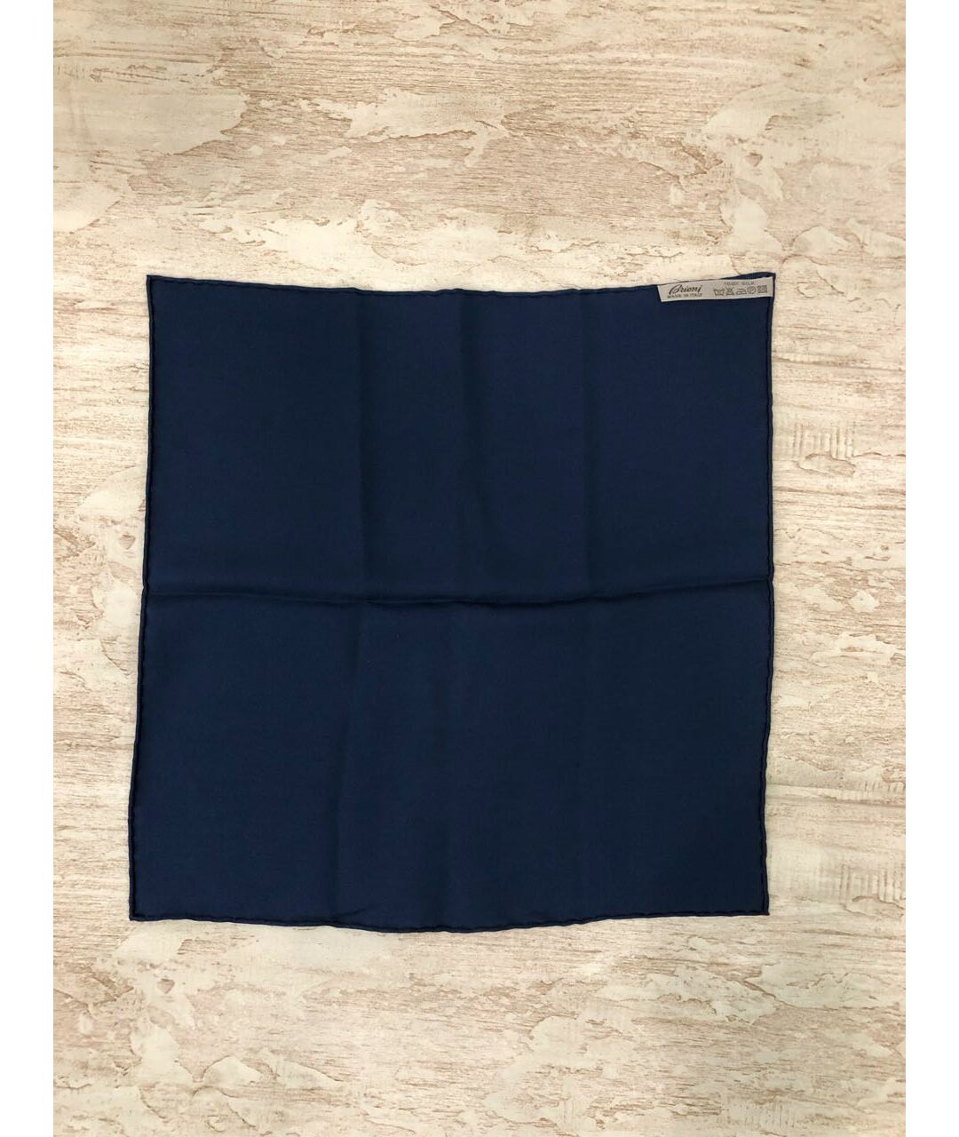 BRIONI Темно-синий шелковый платок, фото 3