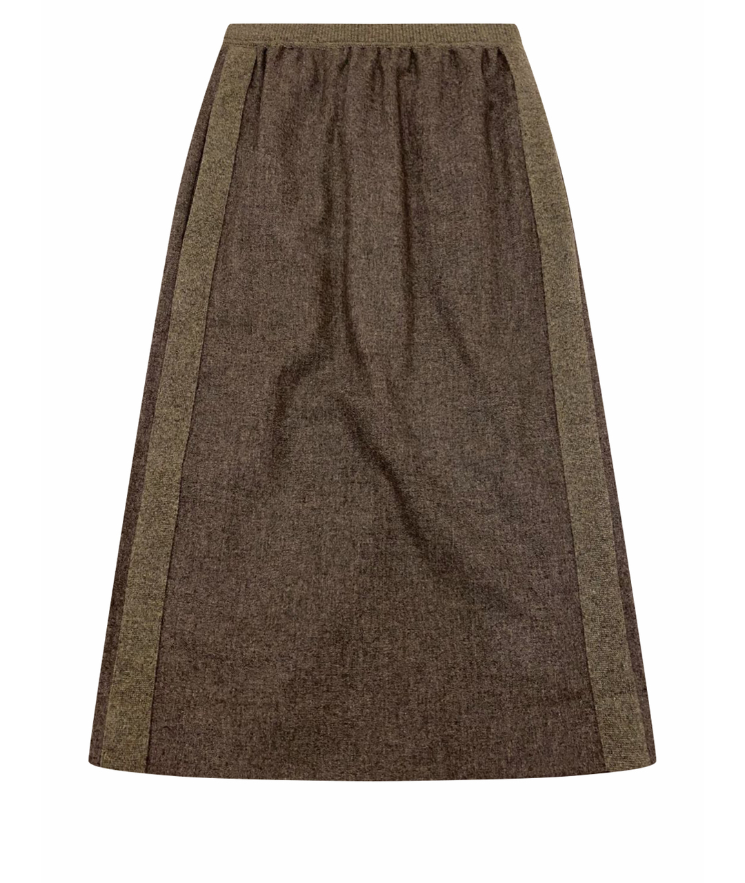 HERMES Серая кашемировая юбка миди, фото 1