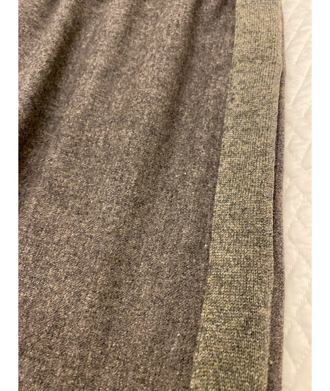HERMES Серая кашемировая юбка миди, фото 4