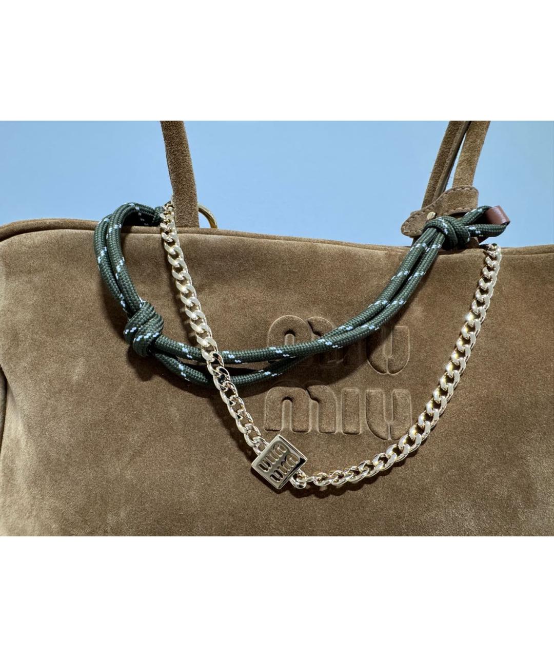 MIU MIU Зеленый брелок, фото 5