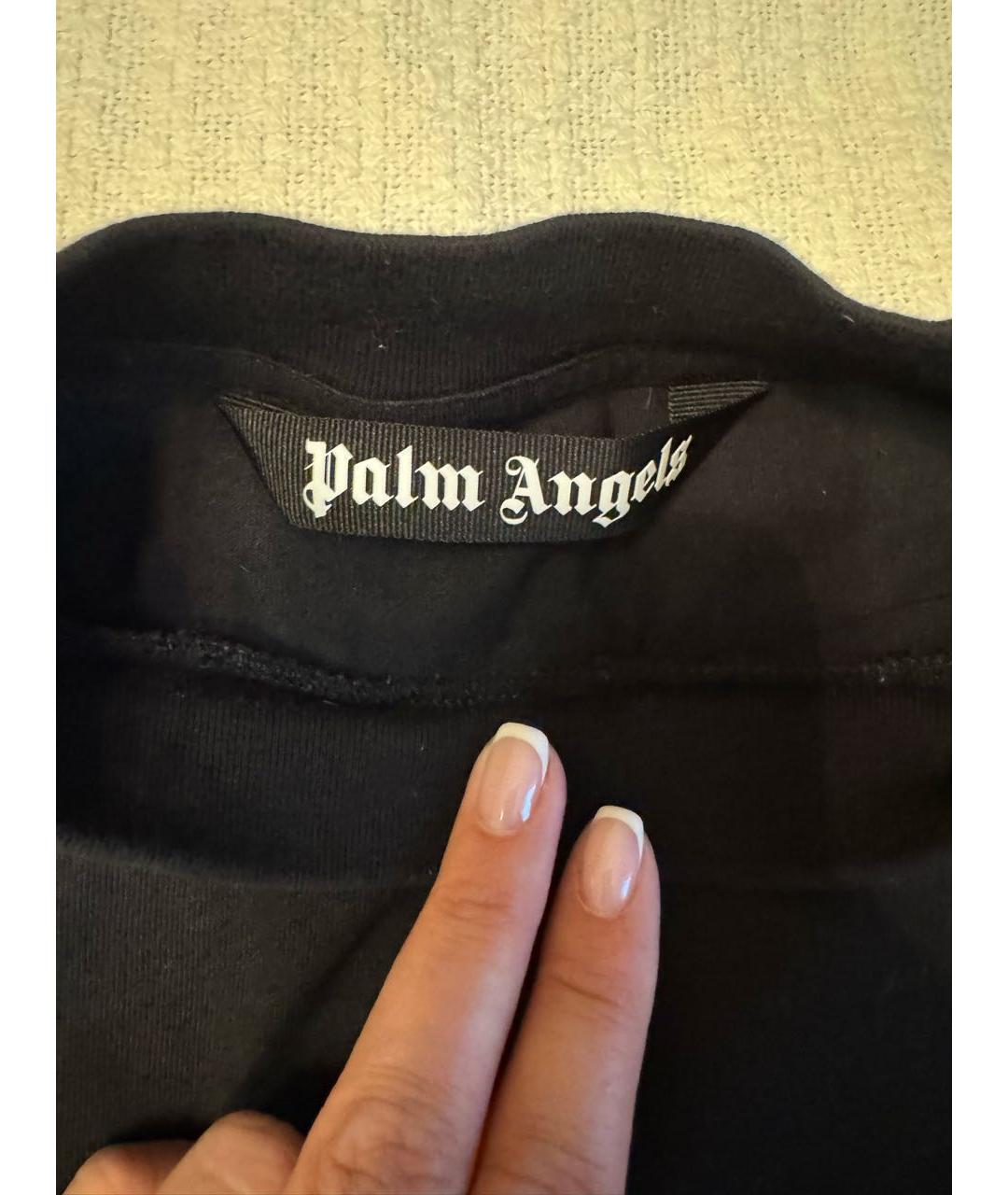 PALM ANGELS Черная хлопковая футболка, фото 3