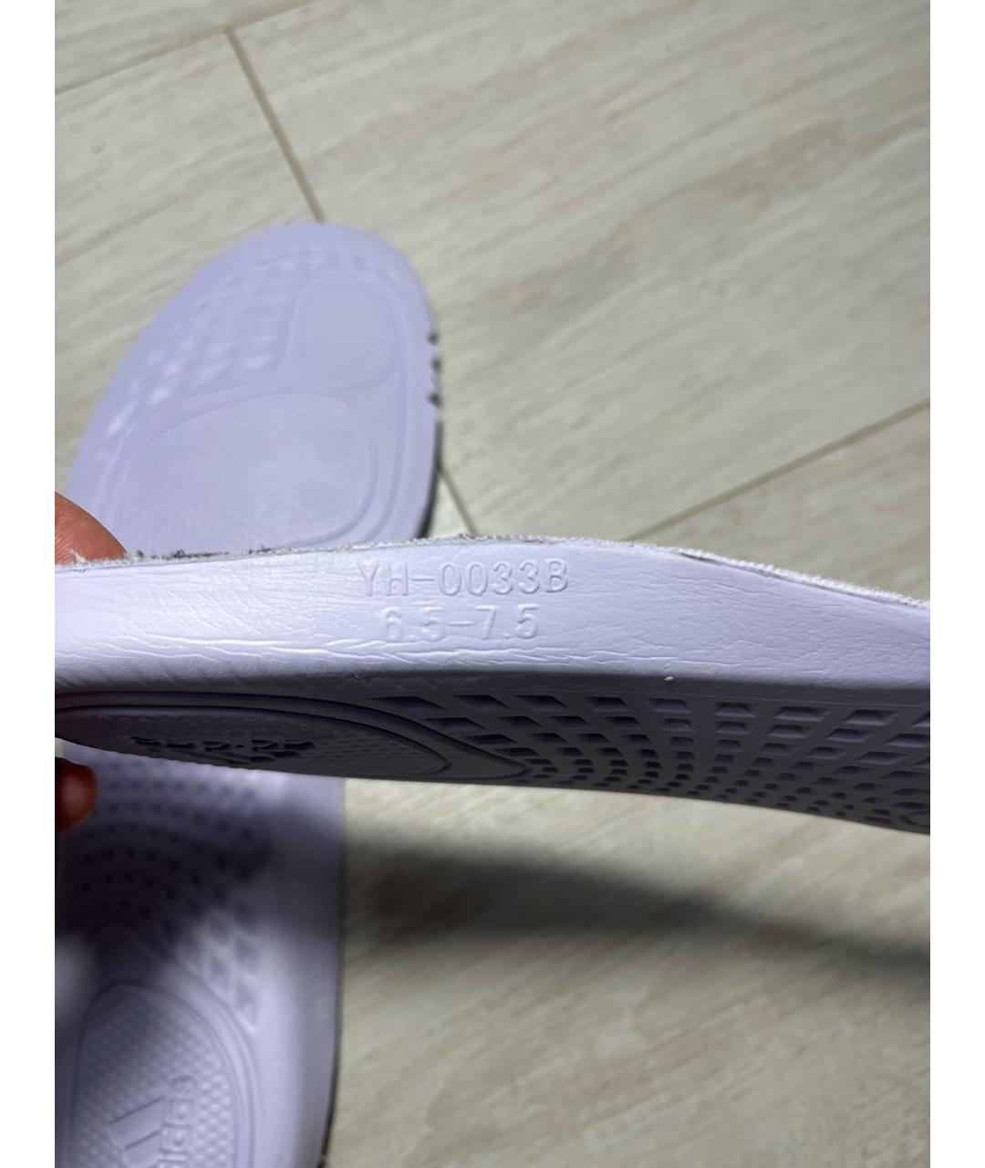 ADIDAS YEEZY Белые текстильные низкие кроссовки / кеды, фото 6