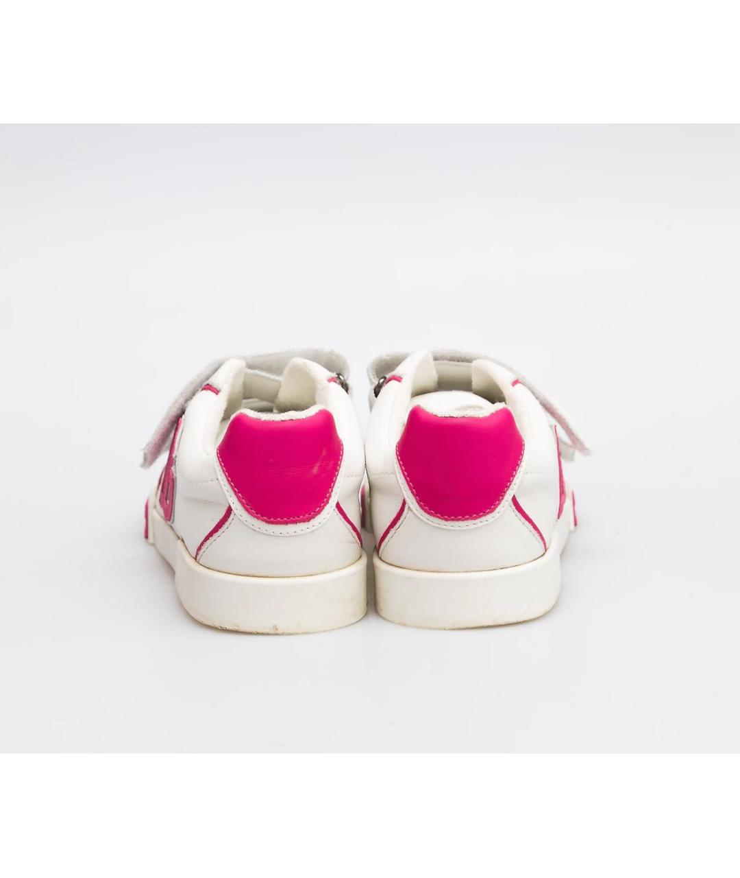 DOLCE&GABBANA Белые кожаные кеды, фото 4