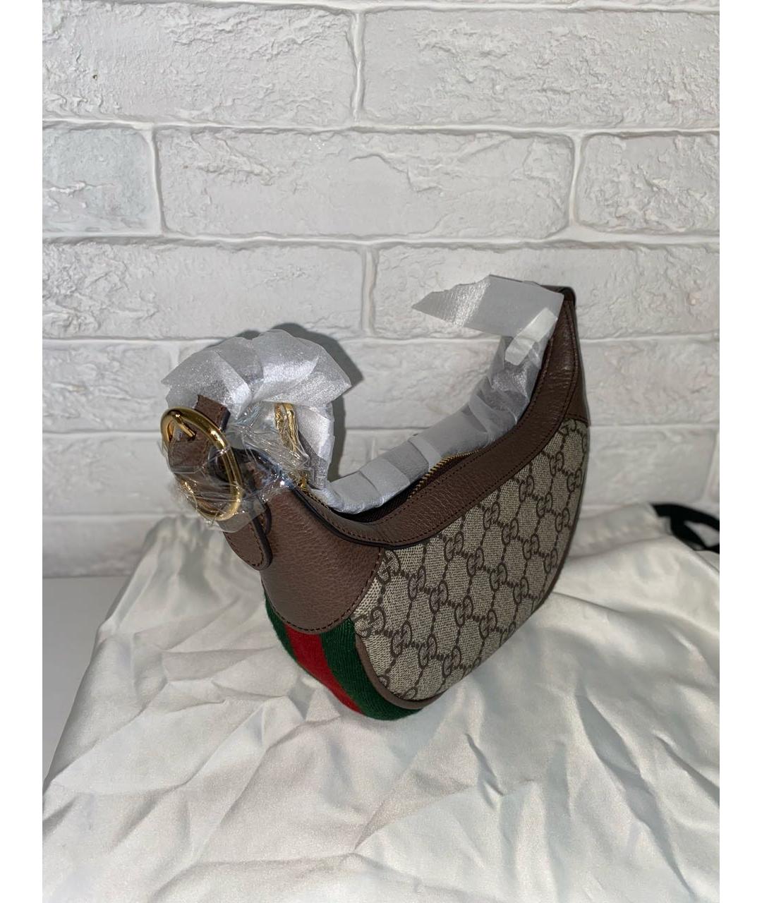 GUCCI Коричневая сумка с короткими ручками, фото 5