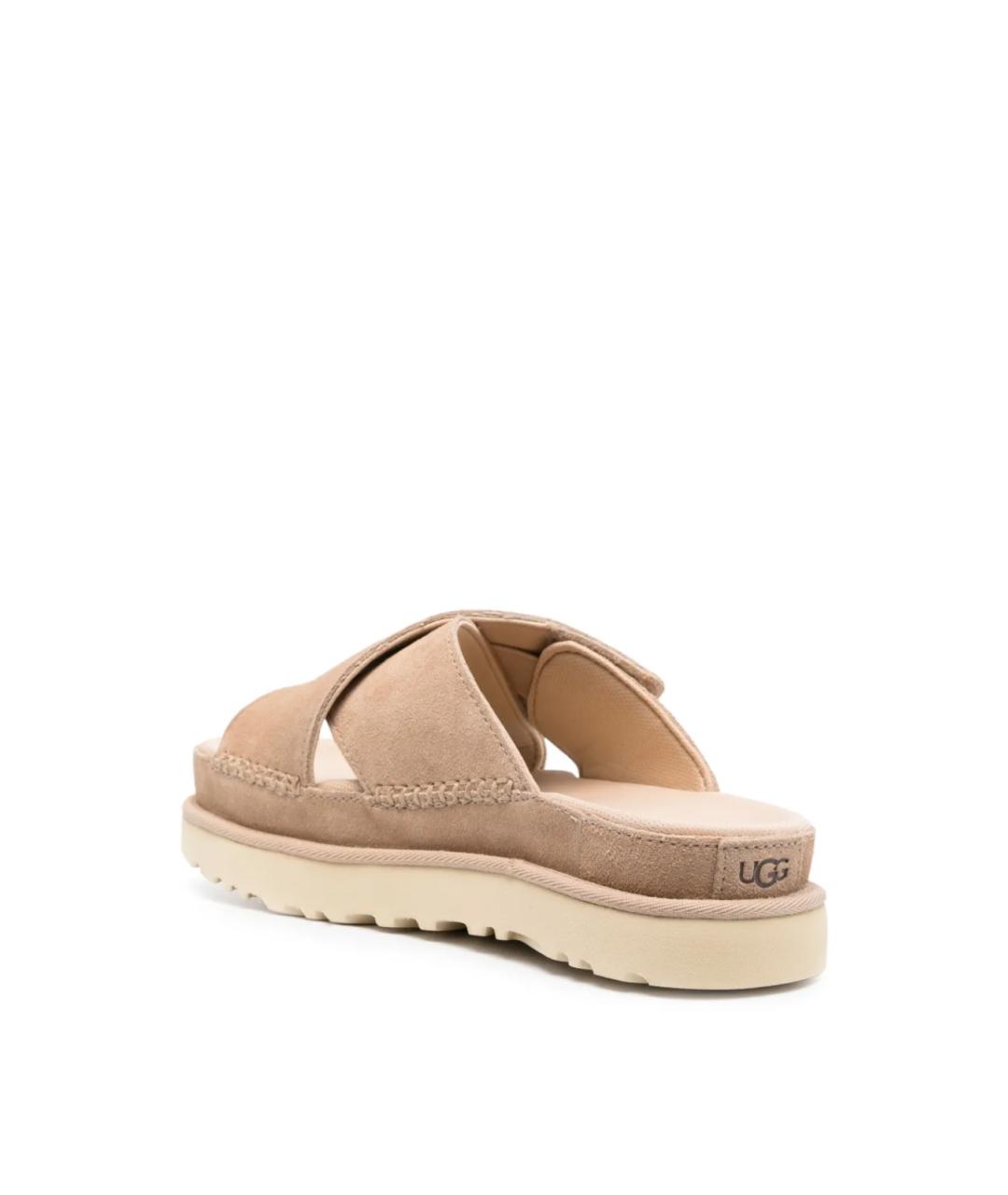 UGG AUSTRALIA Бежевые замшевые сандалии, фото 3