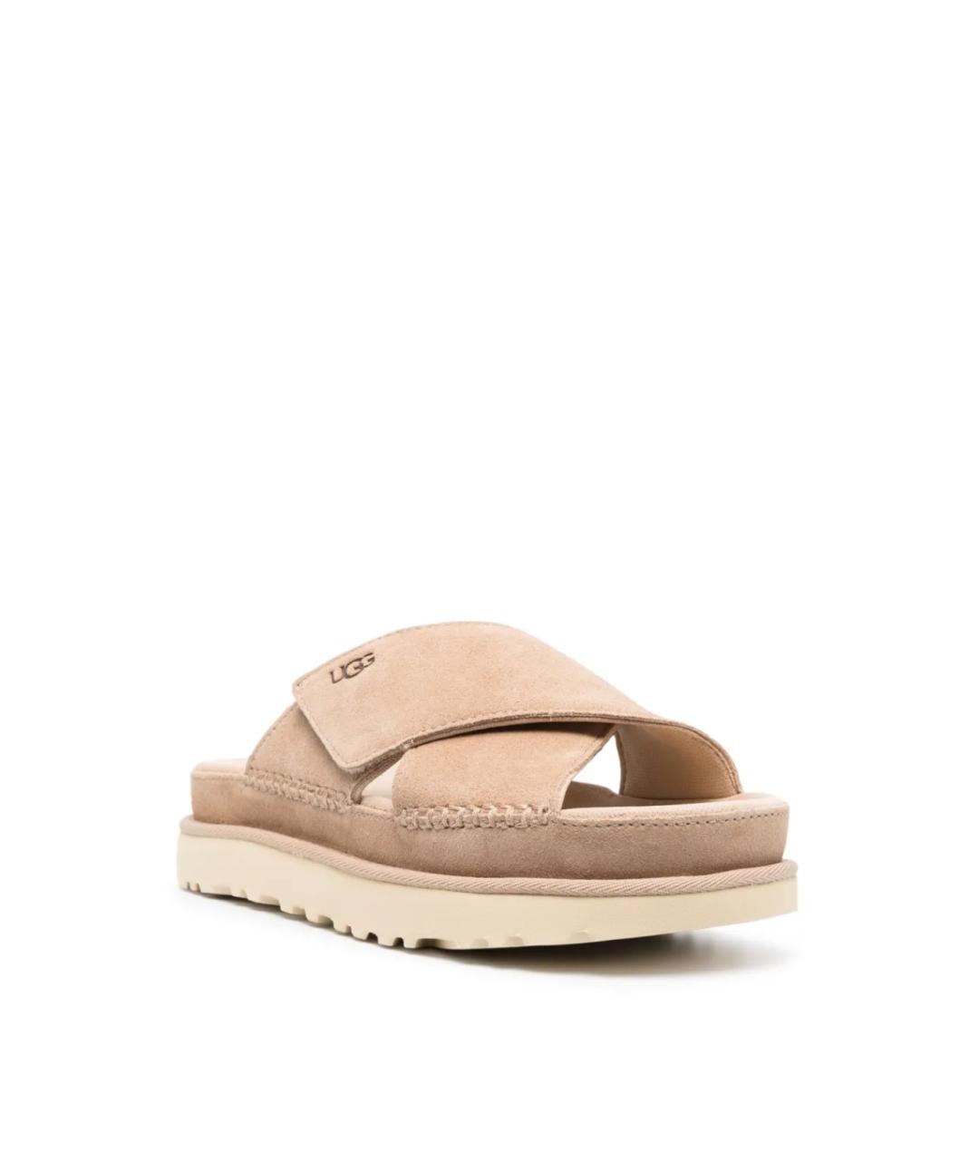 UGG AUSTRALIA Бежевые замшевые сандалии, фото 2