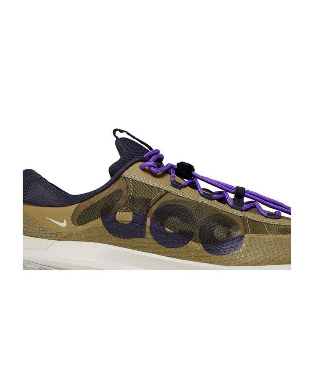 NIKE ACG Горчичные текстильные низкие кроссовки / кеды, фото 2