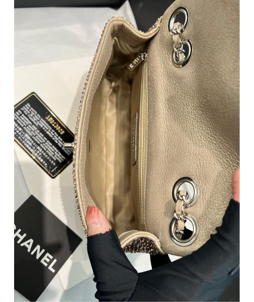 CHANEL Хаки кожаная сумка через плечо, фото 8
