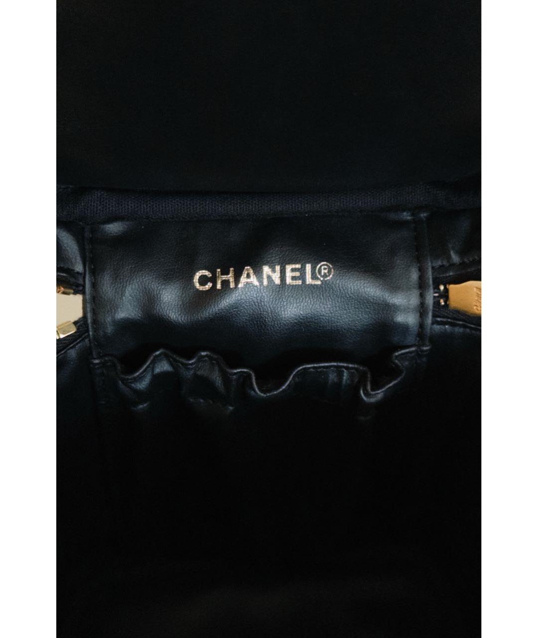 CHANEL Черная кожаная сумка с короткими ручками, фото 4