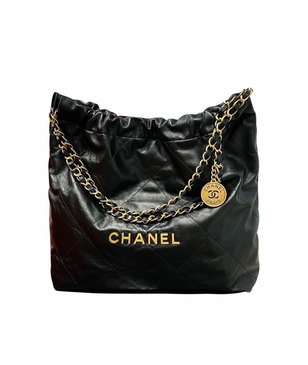 CHANEL Черная кожаная сумка через плечо, фото 1