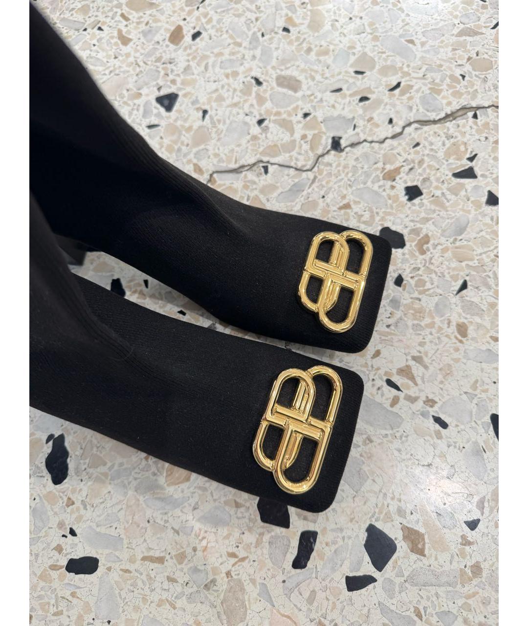 BALENCIAGA Черные текстильные ботильоны, фото 7