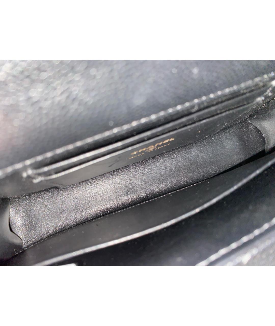 CHANEL Черная кожаная сумка через плечо, фото 7