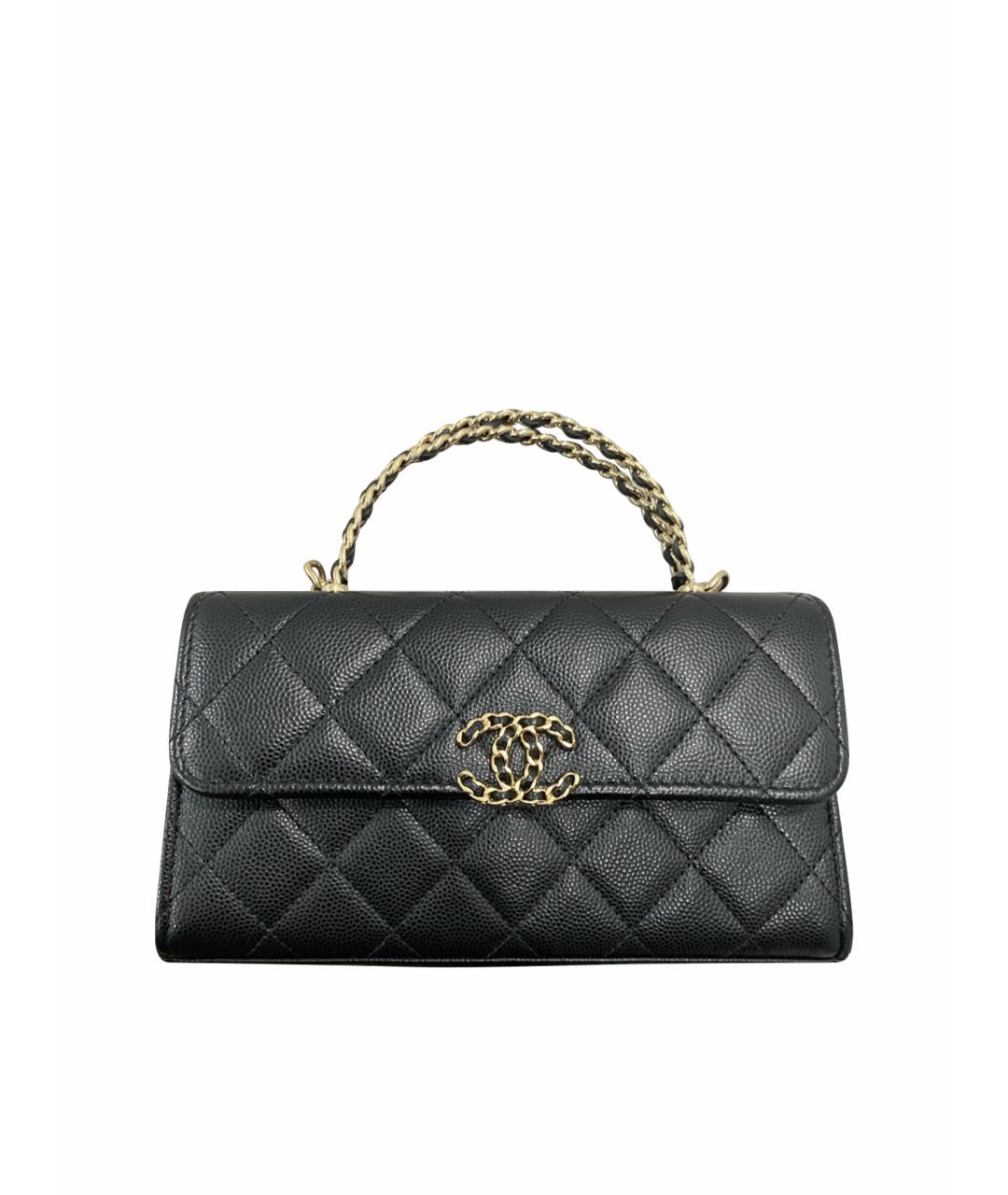 CHANEL Черная кожаная сумка через плечо, фото 1