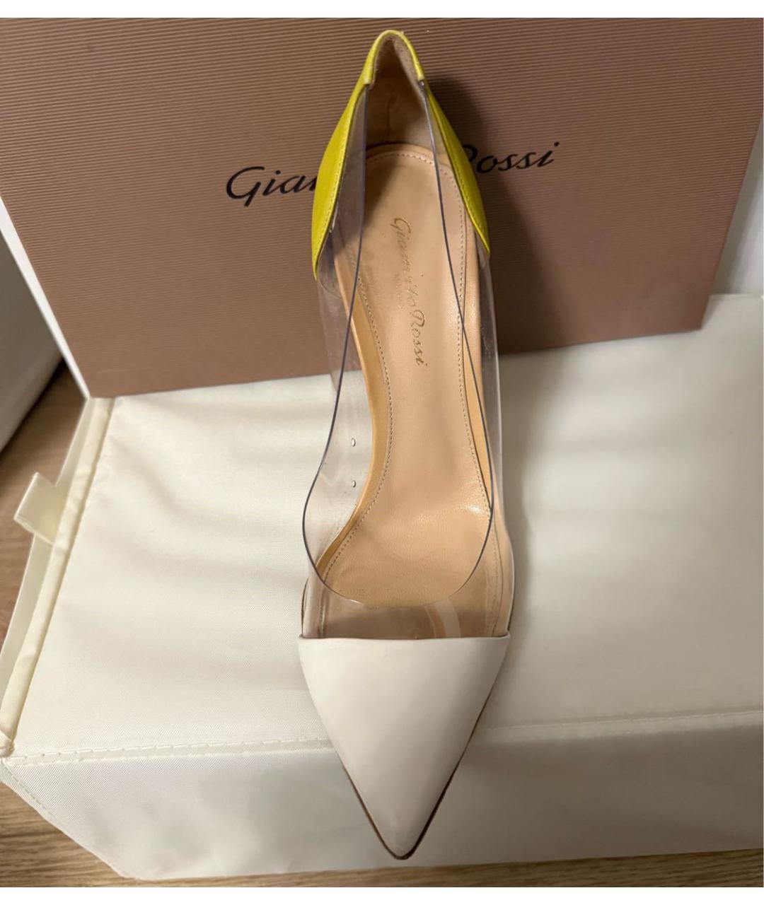 GIANVITO ROSSI Горчичные кожаные туфли, фото 3