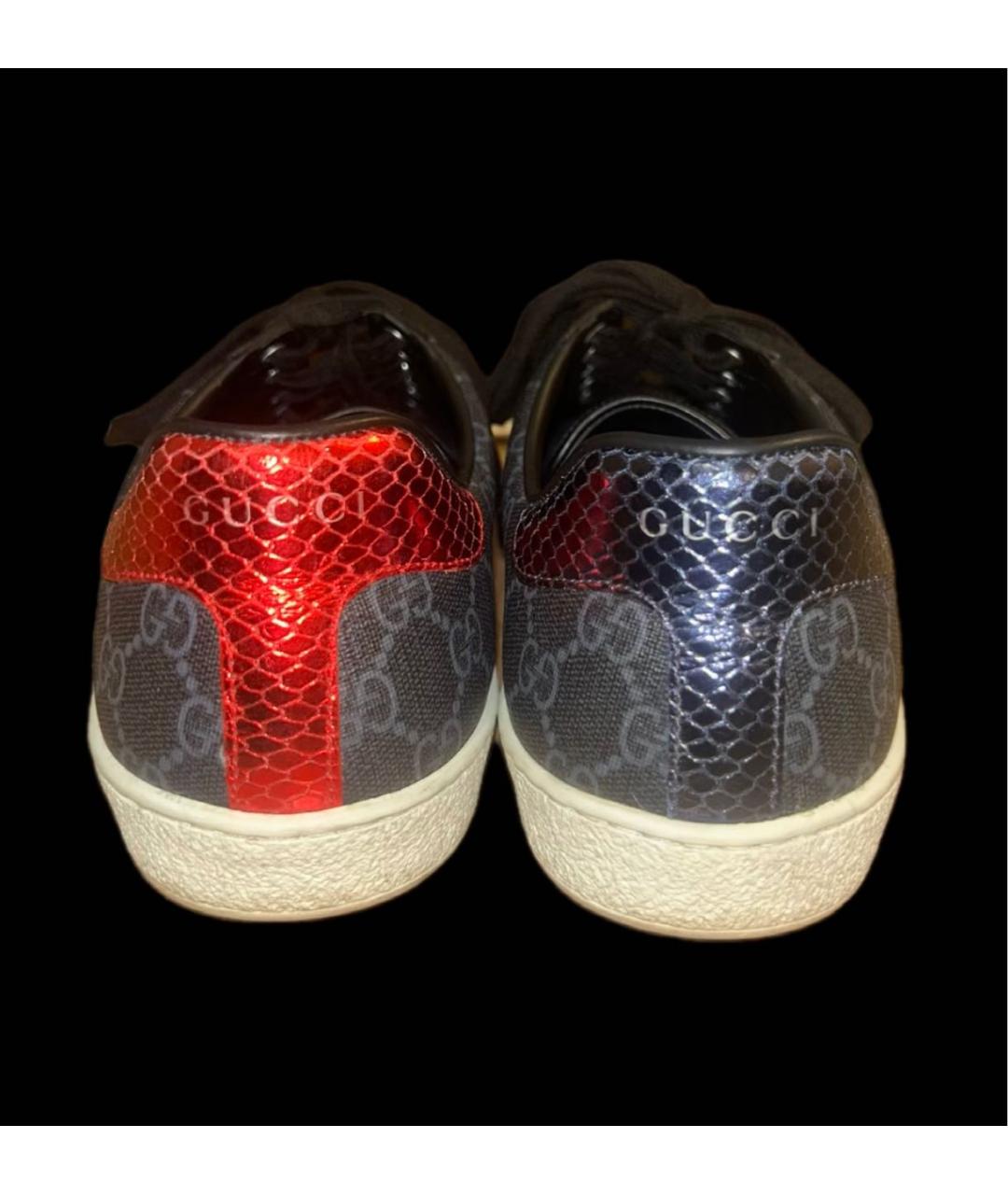 GUCCI Серые низкие кроссовки / кеды, фото 3