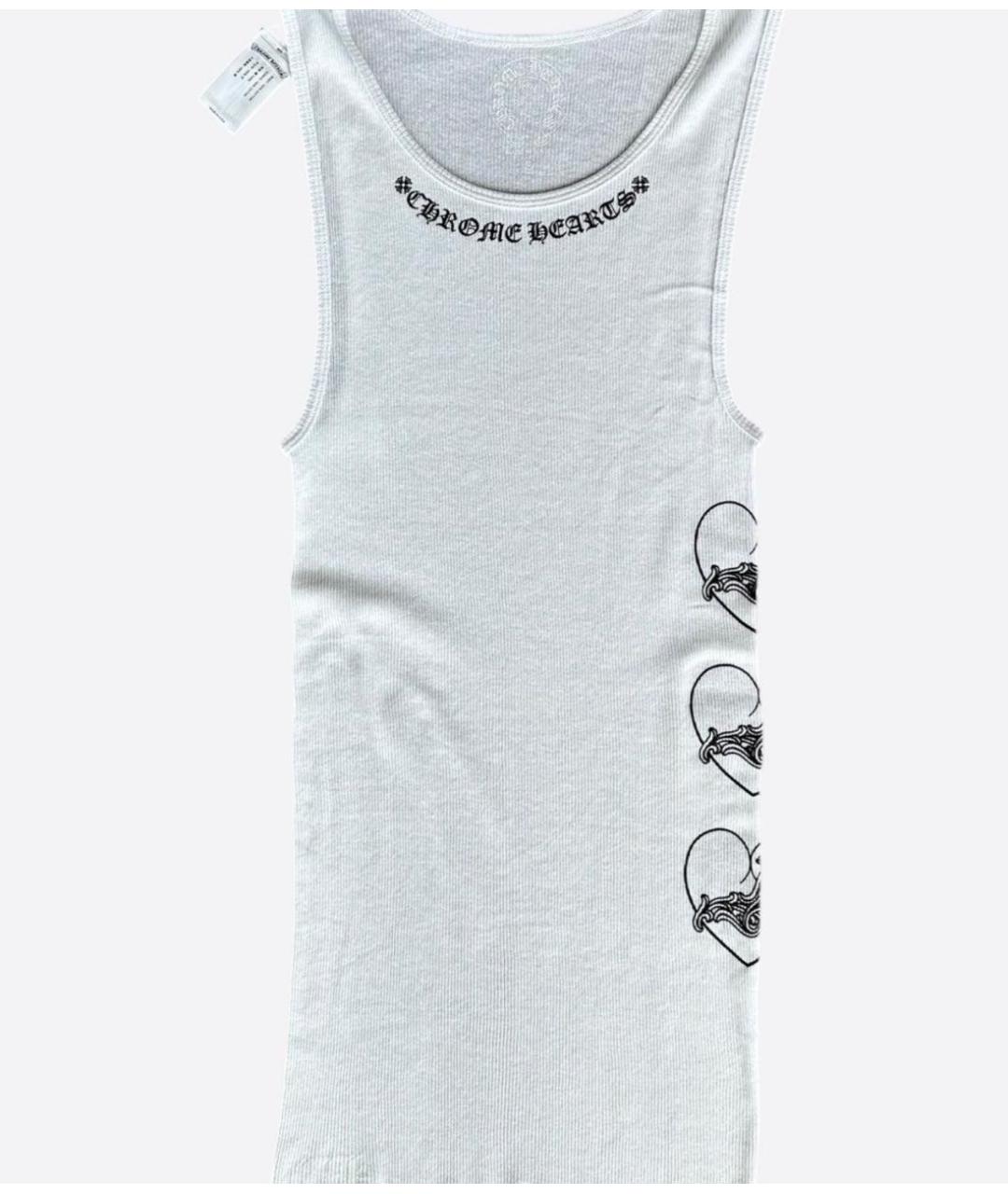 CHROME HEARTS Белое хлопковое повседневное платье, фото 2