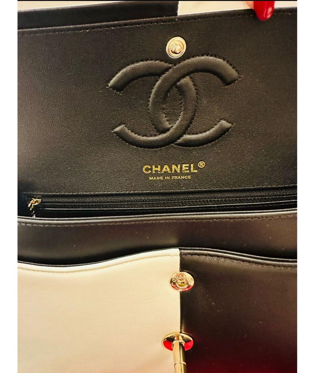 CHANEL Белая кожаная сумка через плечо, фото 3