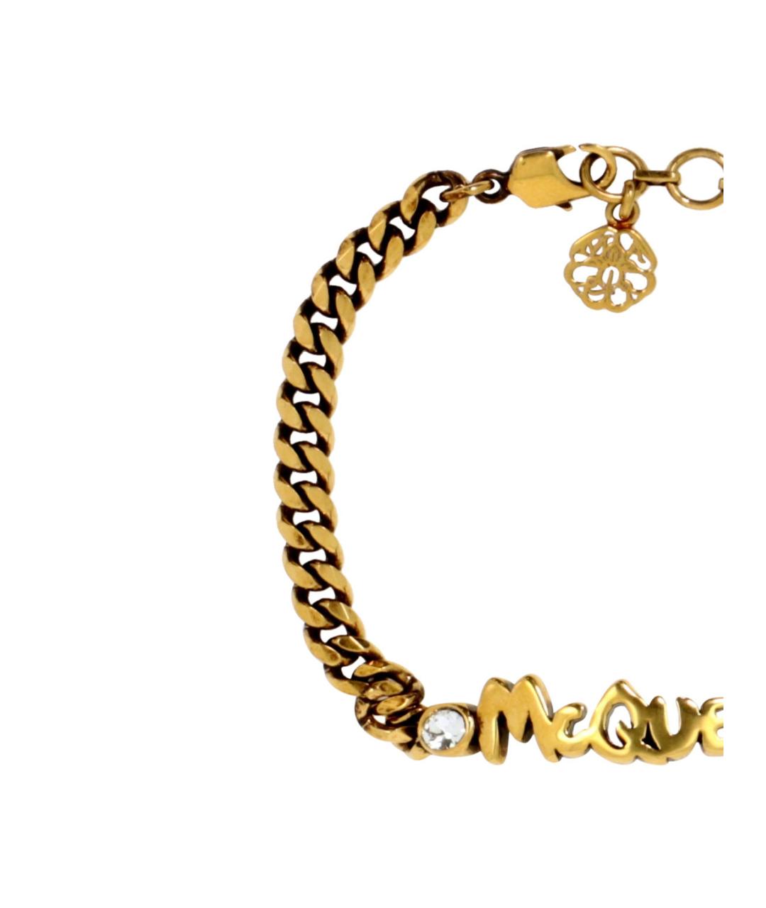 ALEXANDER MCQUEEN Золотой латунный браслет, фото 2