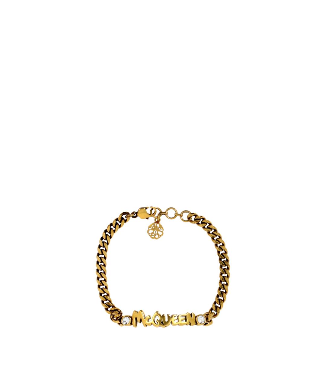 ALEXANDER MCQUEEN Золотой латунный браслет, фото 1