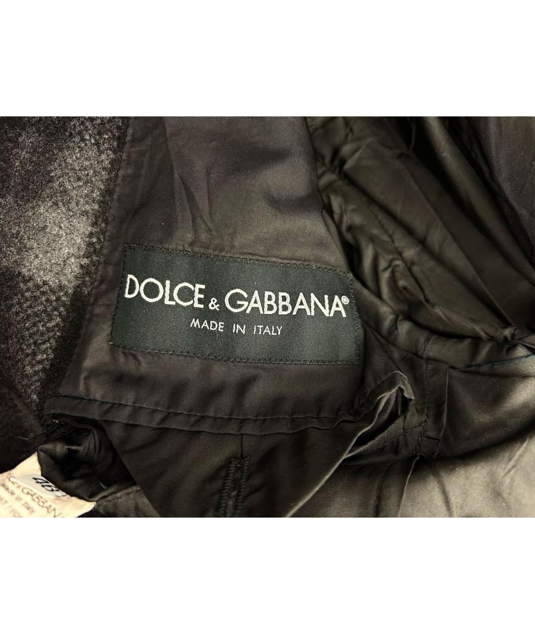 DOLCE&GABBANA Серое шерстяное пальто, фото 3
