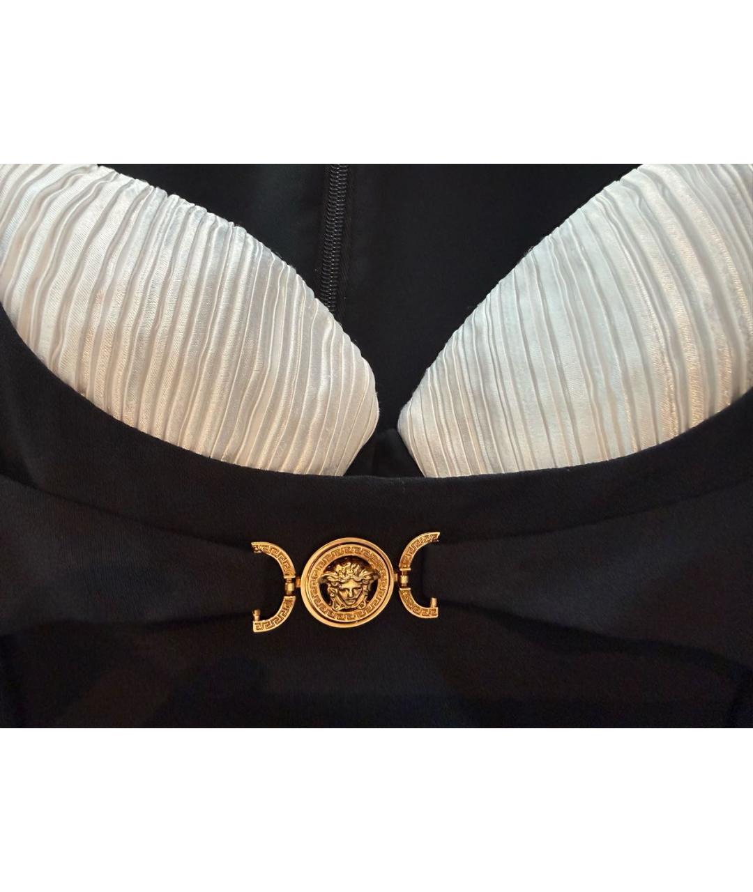 VERSACE Черное вискозное коктейльное платье, фото 8