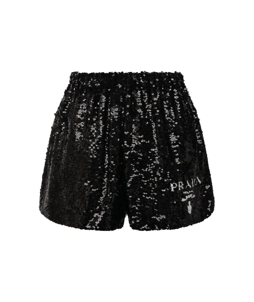 PRADA Черные шелковые шорты, фото 1