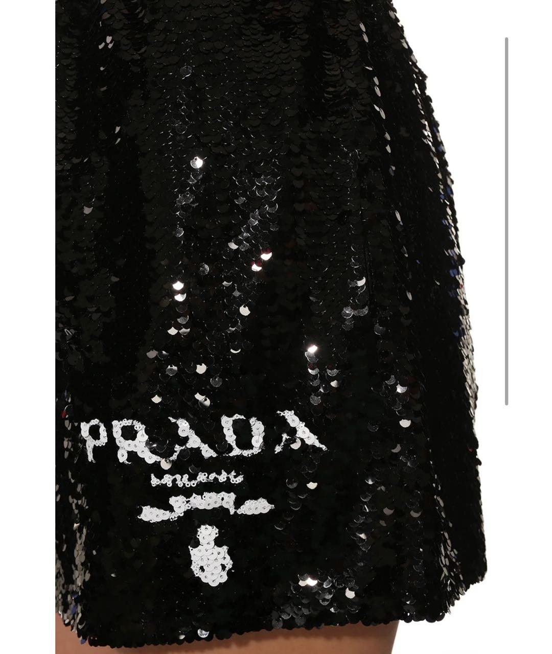 PRADA Черные шелковые шорты, фото 4