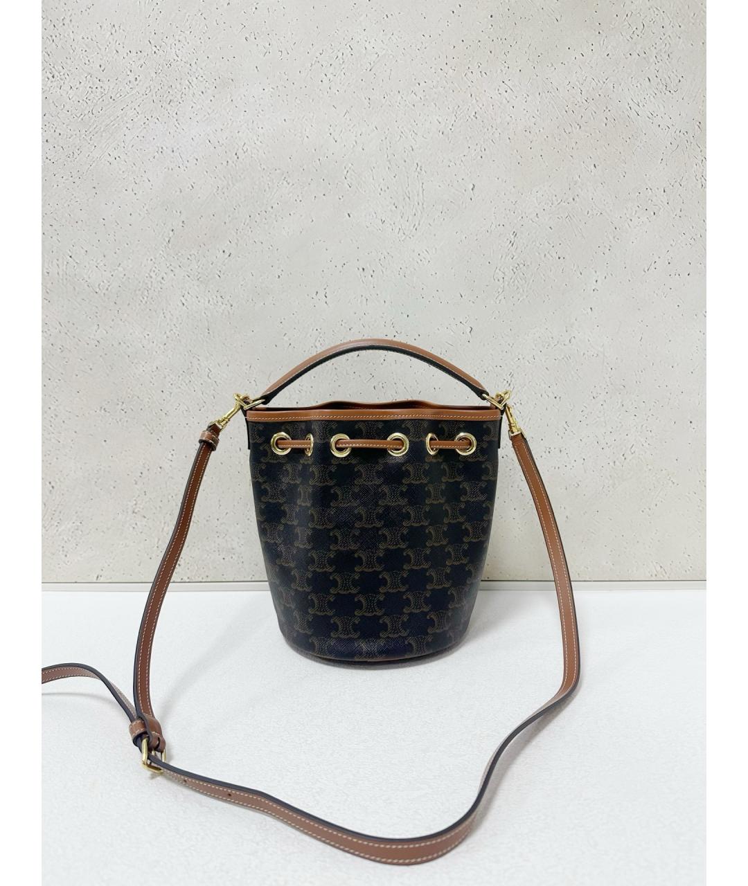 CELINE Коричневая сумка через плечо, фото 2