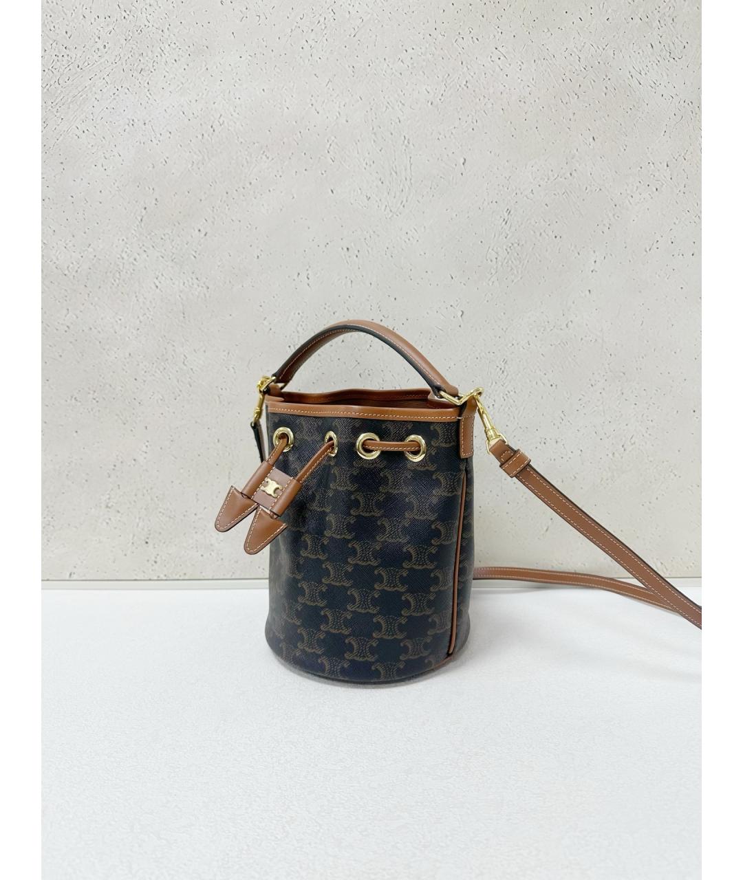 CELINE Коричневая сумка через плечо, фото 4