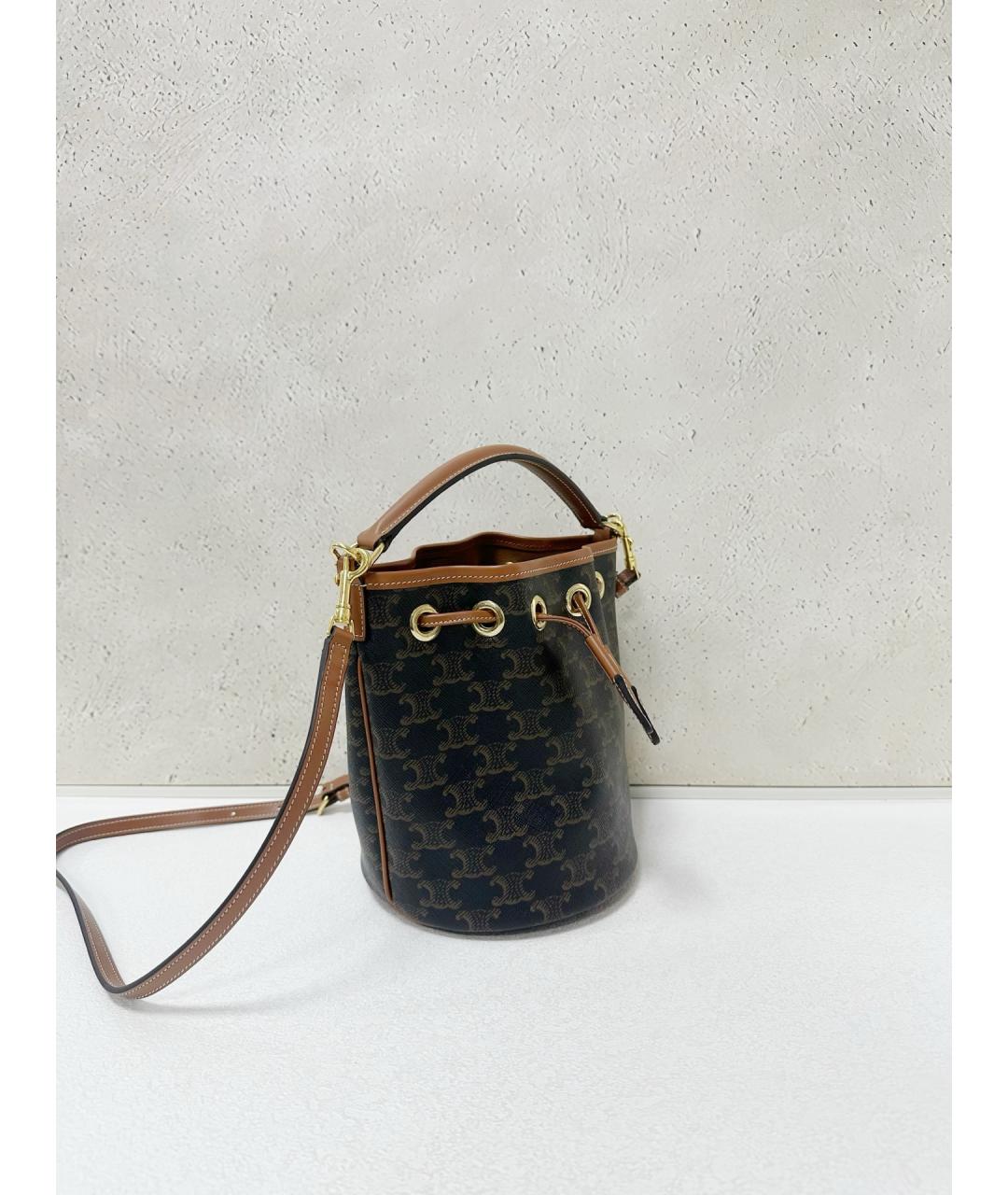 CELINE Коричневая сумка через плечо, фото 3