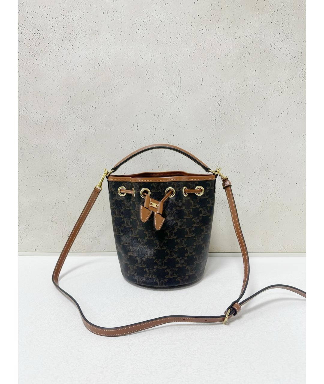 CELINE Коричневая сумка через плечо, фото 7