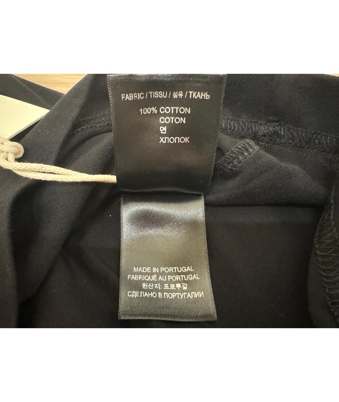 VETEMENTS Черная хлопковая футболка, фото 7