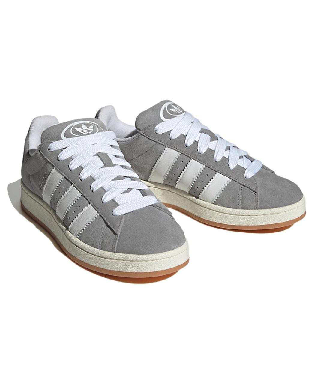 ADIDAS Серые замшевые низкие кроссовки / кеды, фото 2