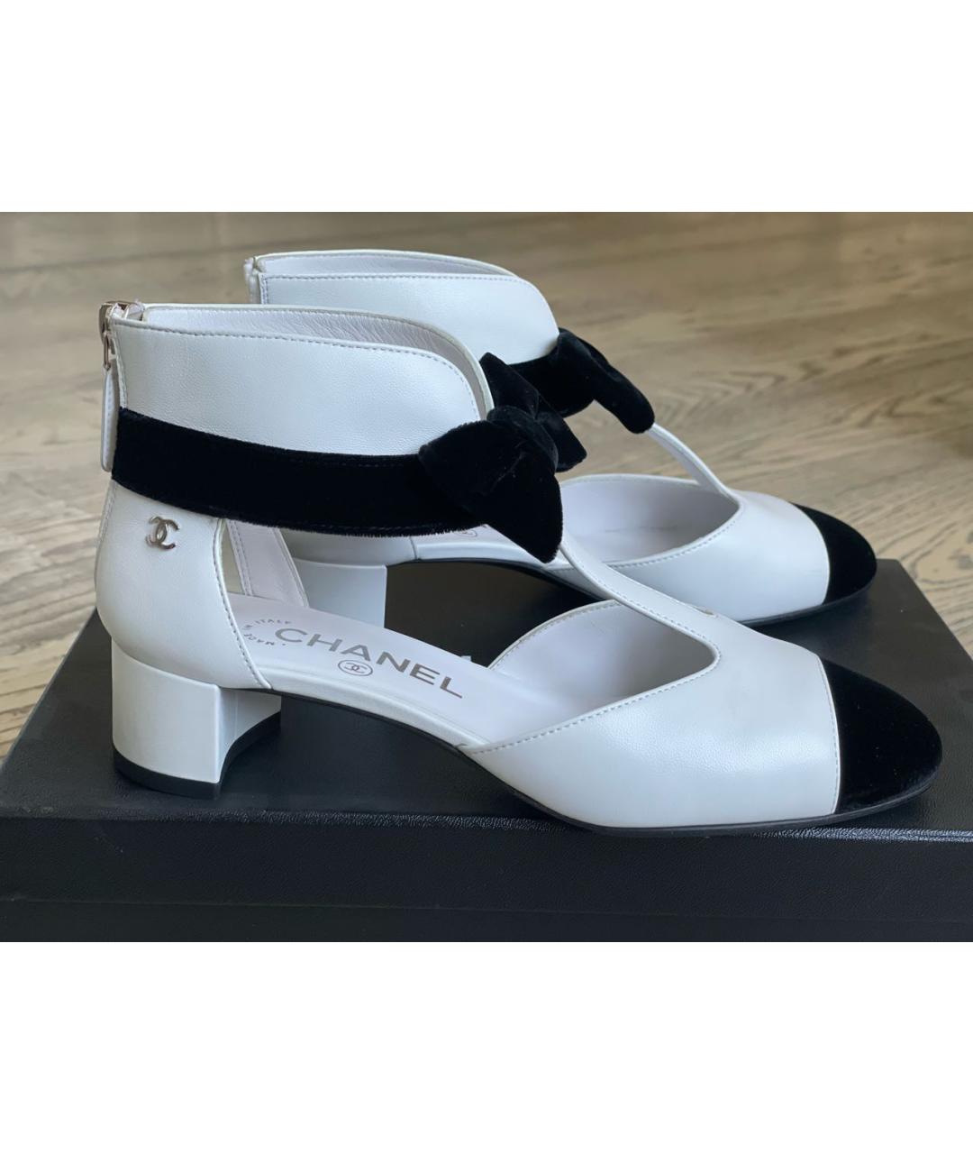 CHANEL Белые кожаные туфли, фото 7