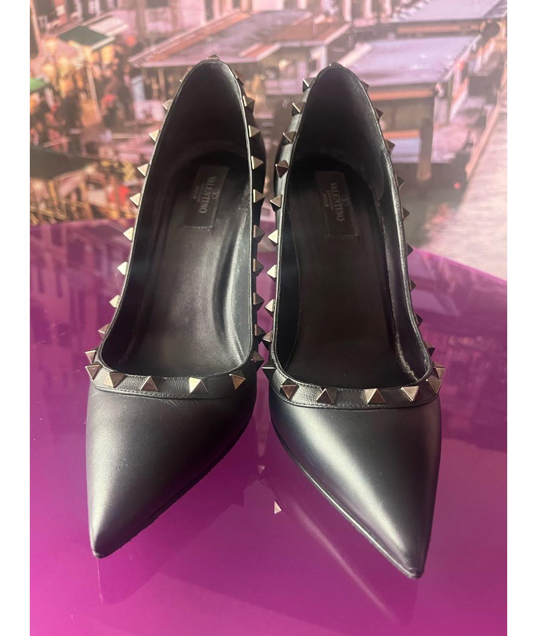 VALENTINO Черные кожаные туфли, фото 7
