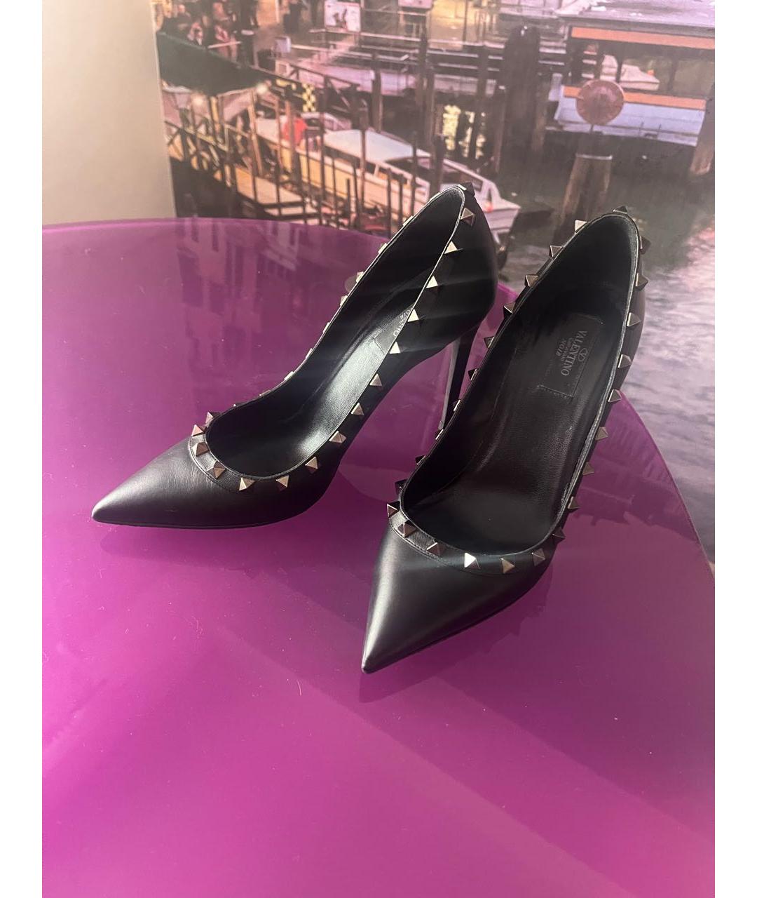 VALENTINO Черные кожаные туфли, фото 8