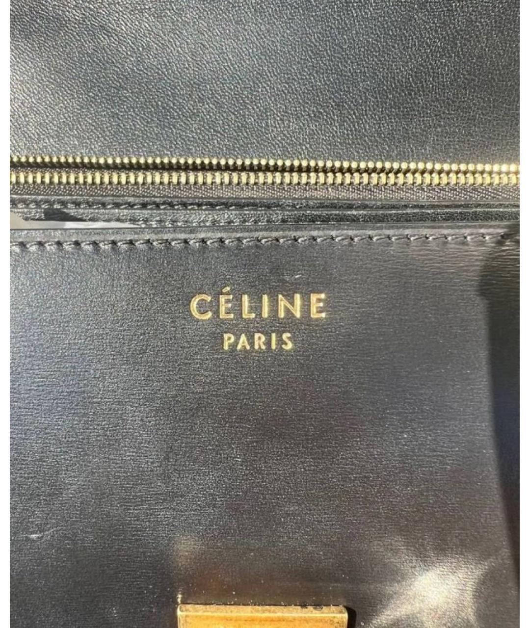 CELINE Бежевая кожаная сумка через плечо, фото 6