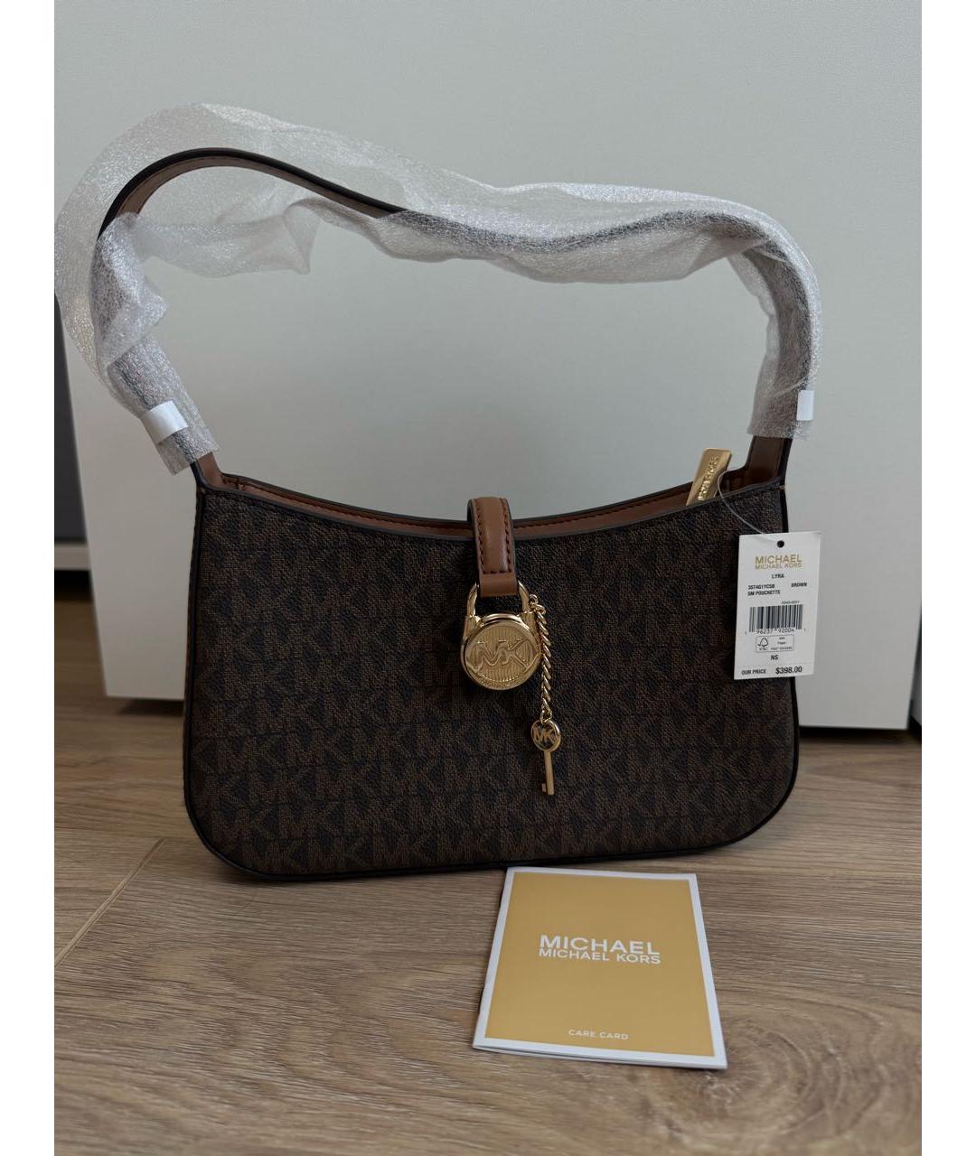 MICHAEL MICHAEL KORS Коричневая сумка через плечо, фото 6