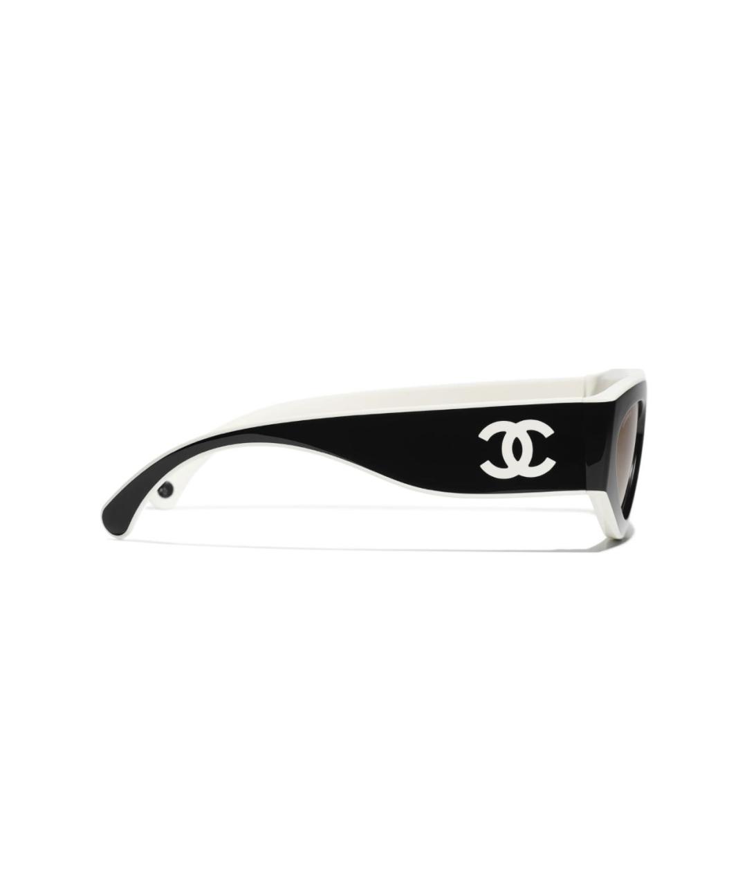 CHANEL Черные пластиковые солнцезащитные очки, фото 3