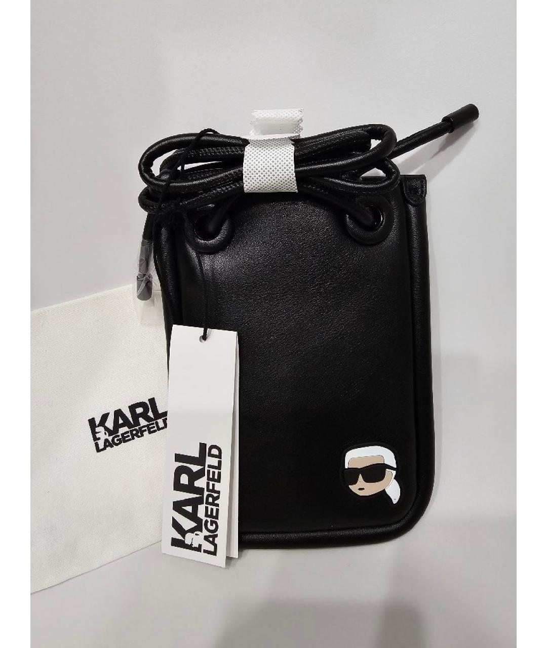KARL LAGERFELD Черная сумка через плечо из искусственной кожи, фото 2