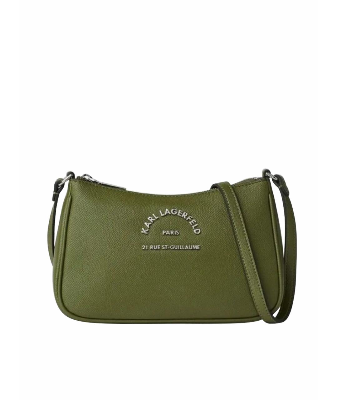 KARL LAGERFELD Хаки сумка через плечо из искусственной кожи, фото 1