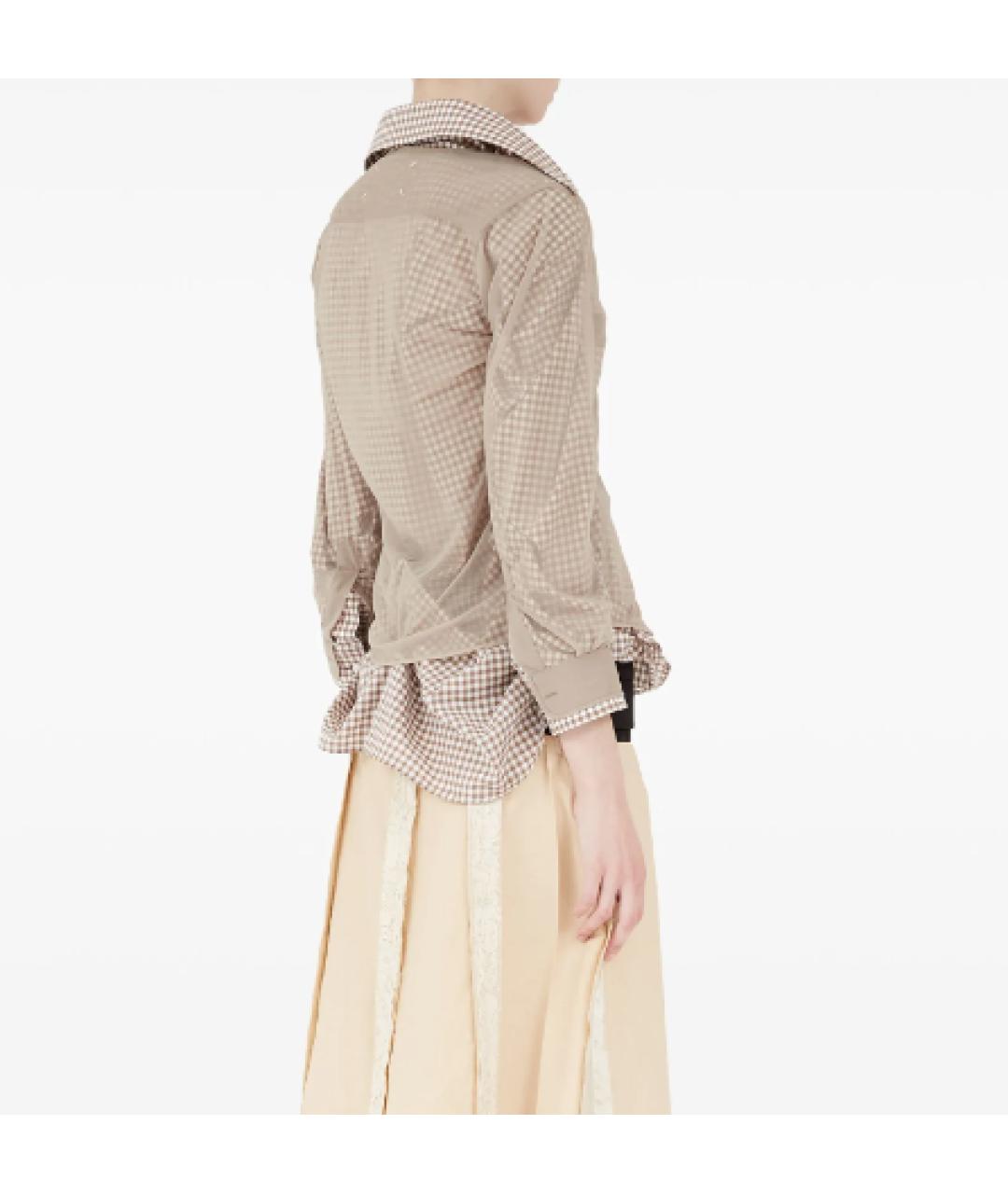 MAISON MARGIELA Бежевая хлопковая рубашка, фото 5