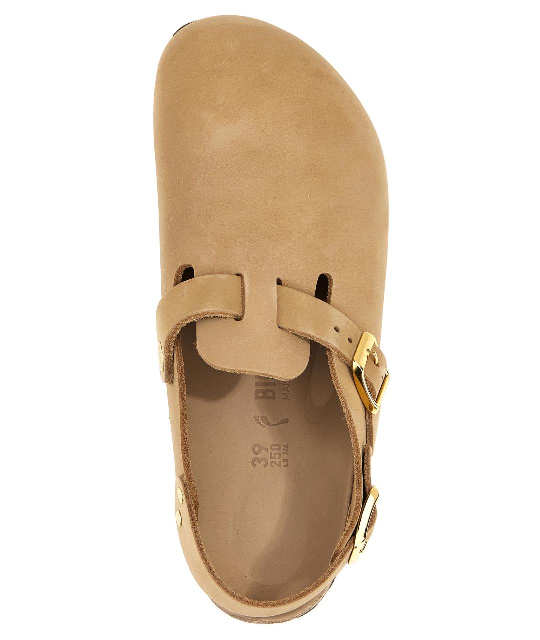 BIRKENSTOCK Бежевые кожаные сандалии, фото 4