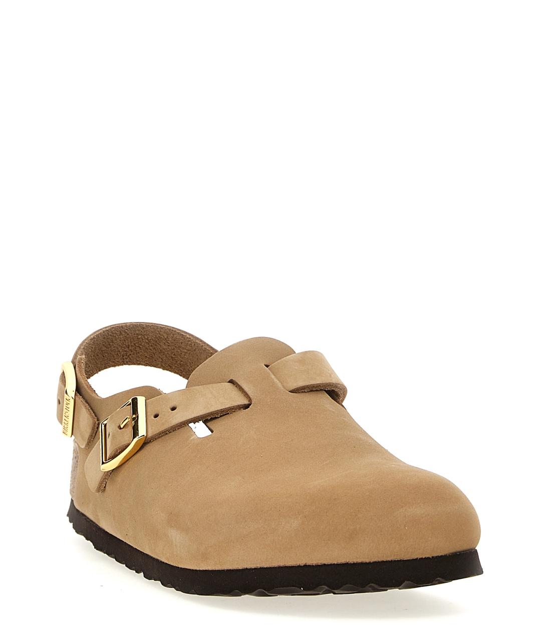 BIRKENSTOCK Бежевые кожаные сандалии, фото 2