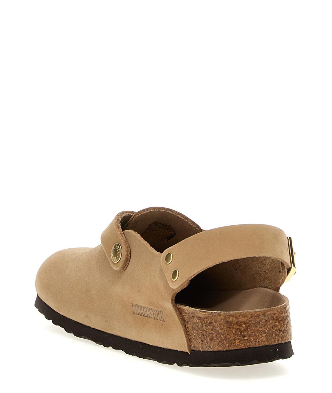 BIRKENSTOCK Бежевые кожаные сандалии, фото 3