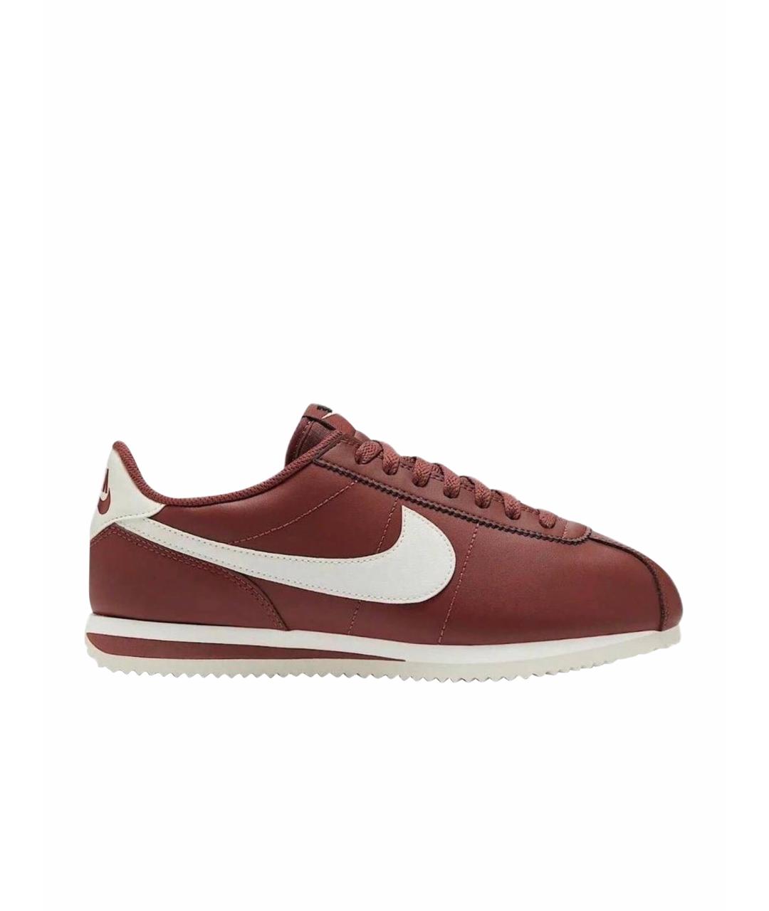 NIKE Бордовые кожаные кроссовки, фото 1