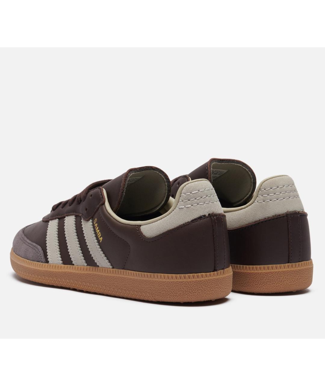 ADIDAS Коричневые кожаные кроссовки, фото 5
