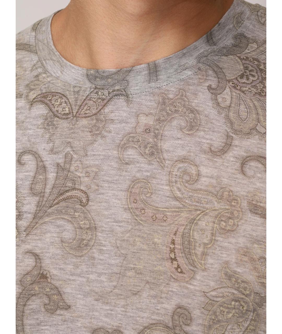ETRO Бежевая хлопковая футболка, фото 5
